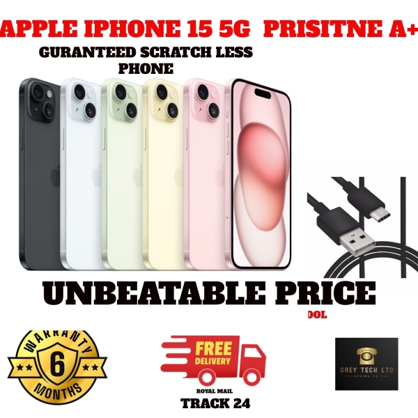 Apple iPhone 15 5G 128GB iOS Smartphone entsperrt alle Farben makellos Grade A++