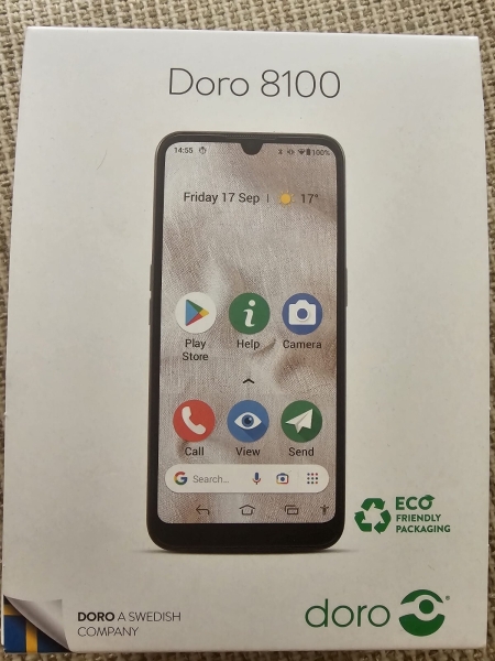 Doro 8100 4G entsperrt Smartphone Senioren 6,1″ GPS Cam IP54 Android schwarz