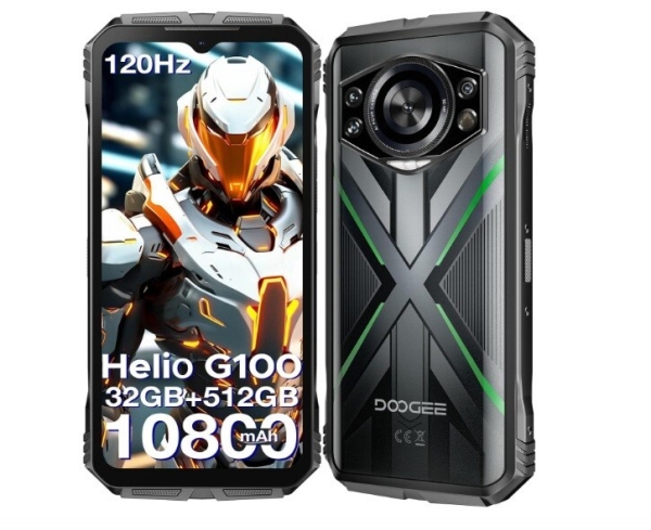 DOOGEE S CYBER PRO Rugged Smartphone, 32GB+512GB, 10800mAh, Helio G100 Octa Core