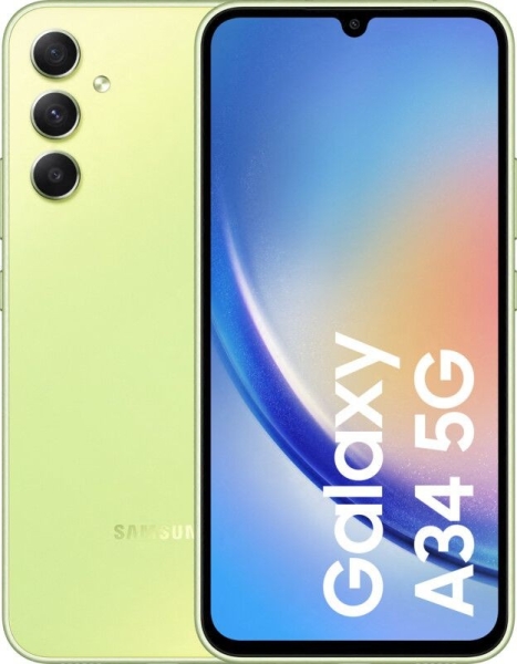 SAMSUNG Galaxy A34 5G 128GB Lime – Hervorragend – Smartphone