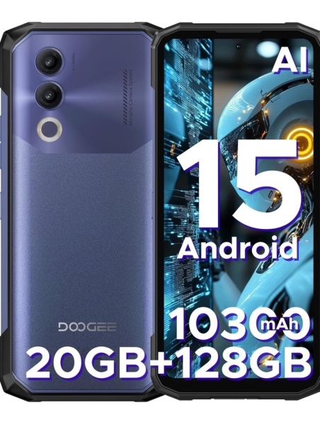 DOOGEE Blade 20 AI Rugged 6,6″ Smartphone Android 15, 20GB+128GB, 4G Dual SIM/NFC