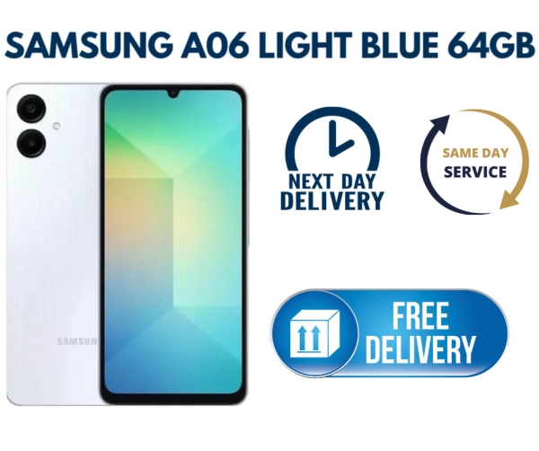 Samsung Galaxy A06 64GB 4G Dual Sim entsperrt hellblaue Farbe Smartphone