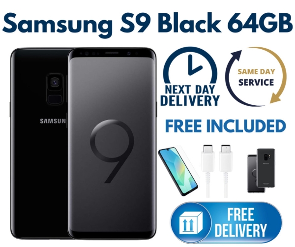 Samsung Galaxy S9 64GB entsperrt schwarze Farbe Smartphone makelloser Zustand