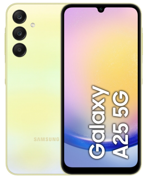 Samsung Galaxy A25 5G 128GB 6GB RAM Yellow Smartphone Dual SIM SM-A256B