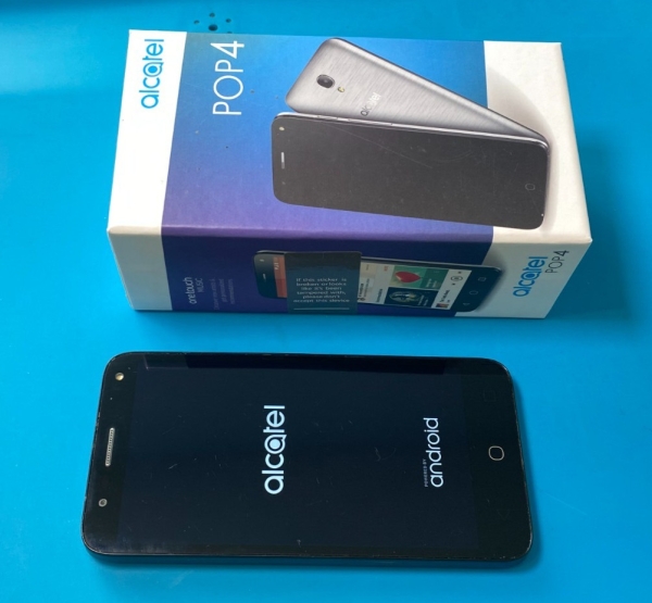 Alcatel POP 4 Smartphone, schiefergrau, ungetestet, verpackt, Passwort gesperrt