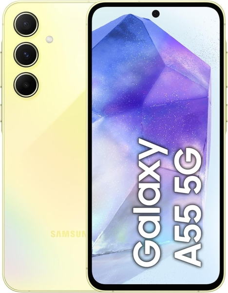 Samsung Galaxy A55 5G Smartphone Lemon, ohne Vertrag, 128 GB NEU&OVP