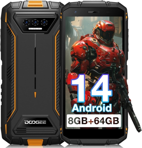 DOOGEE S41T Rugged Smartphone, Android 14 Rugged Phone 6300mAh, Orange
