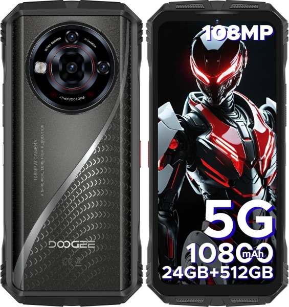 Doogee S118 Pro Rugged Smartphone 5G, 24GB+512GB(2TB) DDR5, Dimensity 7050, 6,6′