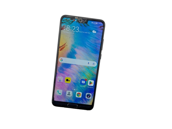 Huawei P20 EML-L29 128GB Schwarz Unlocked Dual Sim Smashed Screen Funktioniert Gut 651