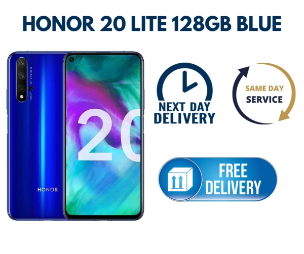 Huawei Honor 20 Lite blau 128GB Dual Sim entsperrt Android Smartphone makellos+
