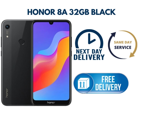 Huawei Honor 8A 32GB schwarz Dual Sim entsperrt Smartphone makelloser Zustand