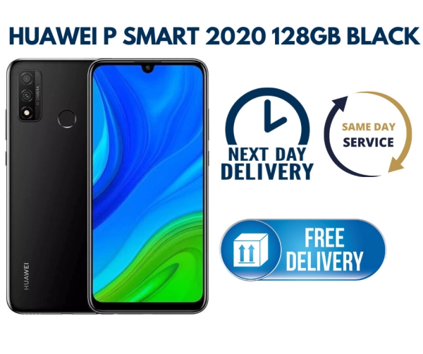 Huawei P Smart 2020 128GB Schwarz Dual Sim entsperrt Android Smartphone makellos+