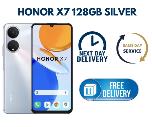 Huawei Honor X7 128GB silber Dual SIM entsperrt Smartphone makelloser Zustand A+