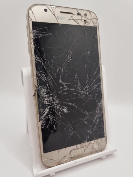 Samsung Galaxy J3 2017 Gold Android Smartphone gesprungen defekt #D