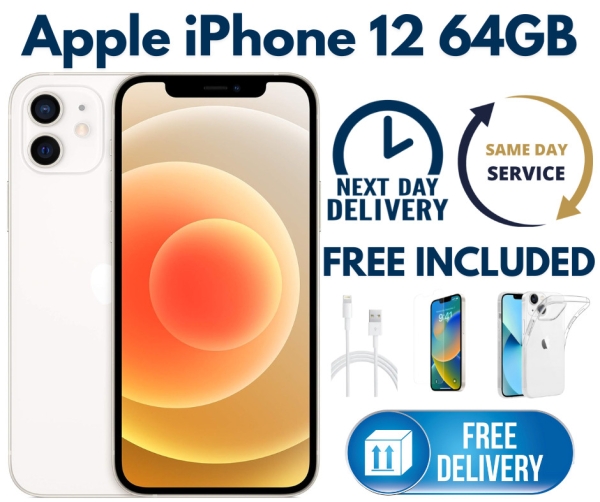 Apple iPhone 12 weiße Farbe 64GB 5G entsperrt makelloser Zustand A+ Smartphone