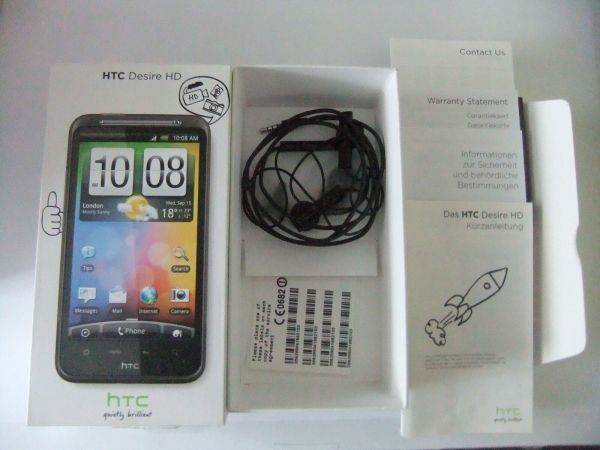 HTC  Desire HD Smartphone – 1.5GB – Braun (Ohne Simlock)