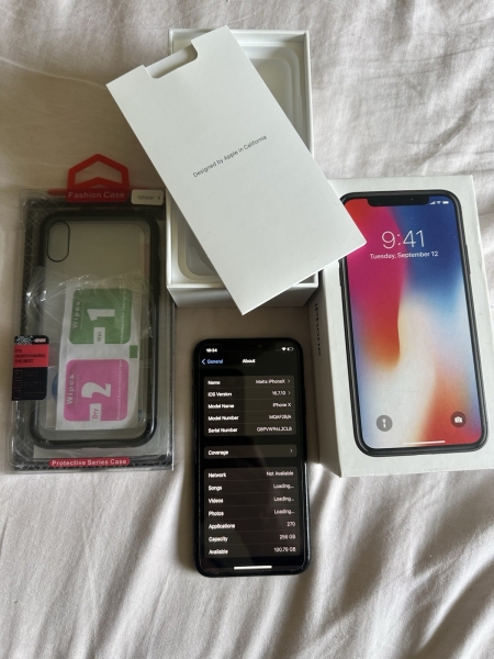 Apple iPhone X iPhone 10 256GB Space Grau Entsperrt Top Zustand + Extras