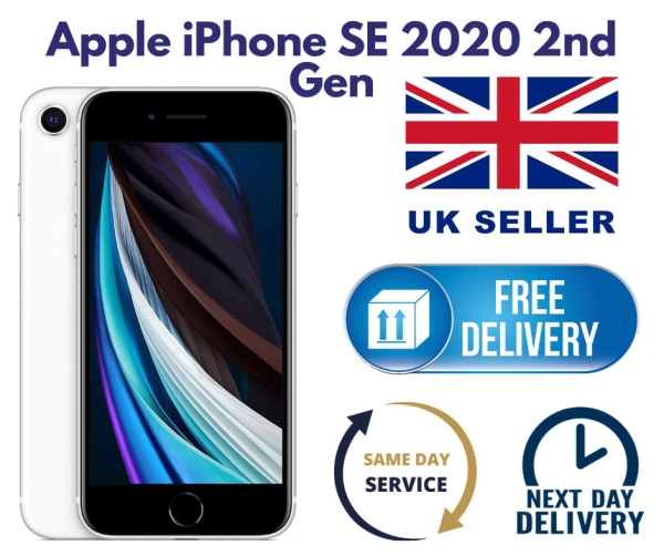 Apple iPhone SE 2020 2. GEN 128GB Weiß Farbe Entsperrt Smartphone Makellos A+