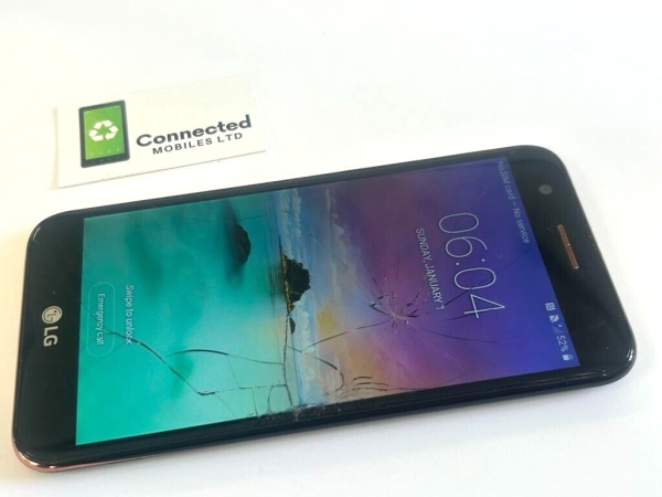 LG K10 2017 M250N schwarz 16GB (entsperrt) 4G 13MP Android 8.1 Smartphone – Schaden