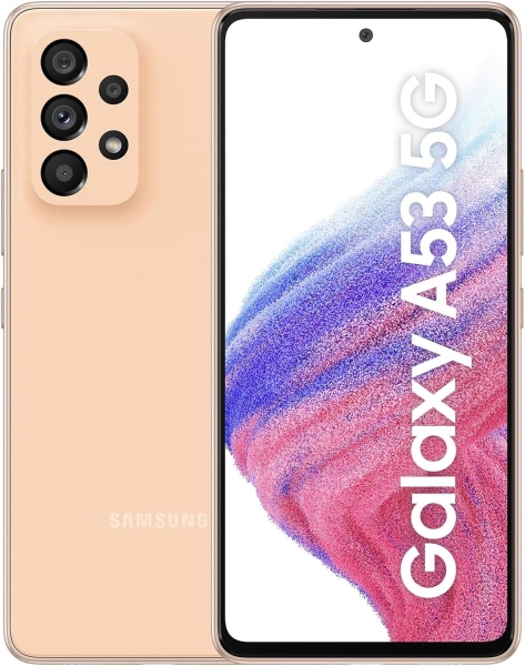 Samsung Galaxy A53 5G Smartphone Dual-SIM 128 GB Awesome Peach „gut“