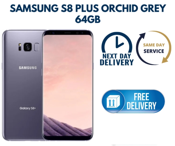 Samsung Galaxy S8 Plus 64GB entsperrt Smartphone Orchid Grey makelloser Zustand