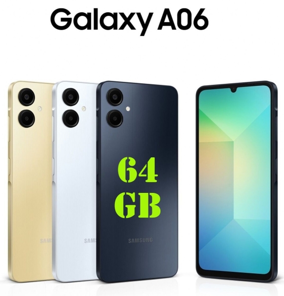 Samsung Galaxy A06 (SM-A065F/DS) 4GB RAM 64GB Dual SIM Smartphone *NEU versiegelt*