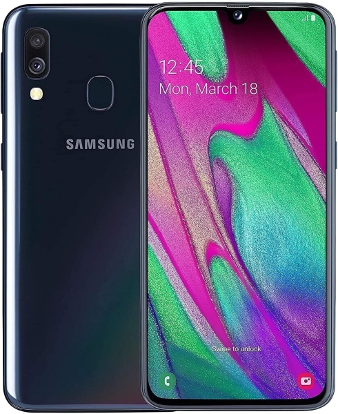 Neu Samsung Galaxy A40 64GB schwarz entsperrt SIM-frei Android Handy Smartphone
