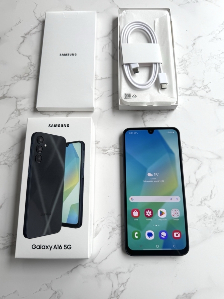 NEU Samsung Galaxy A16 5G schwarz 128GB 4GB Dual-SIM entsperrt SIM frei Smartphone