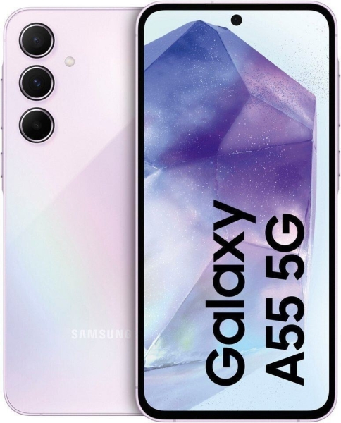 SAMSUNG Galaxy A55 5G 128GB Lilac – Hervorragend – Smartphone