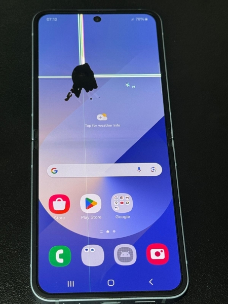 Samsung Galaxy Z Flip 6 5G – 256 GB – Smartphone blau (entsperrt) – Punkt/Linie