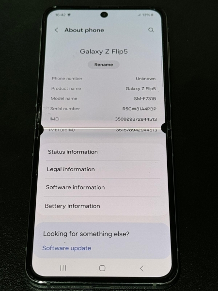 Samsung Galaxy Z Flip 5 SM-F731B – 256GB – grünes (entsperrt) Smartphone Dot/Line