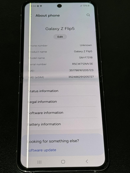 Samsung Galaxy Z Flip 5 SM-F731B – 512GB – Lavender (entsperrt) Smartphone – Line