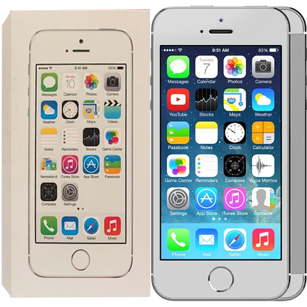 Apple iPhone 5s 4G Silber 32GB + 1GB Single-Sim Factory Unlocked SIMFree NEU