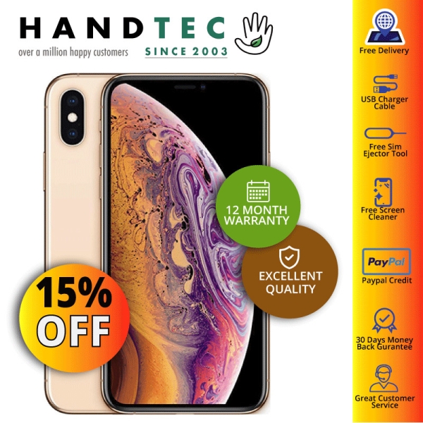 Apple iPhone XS Max 64GB entsperrt Handy gold – extra 15% RABATT – SEHR GUT A