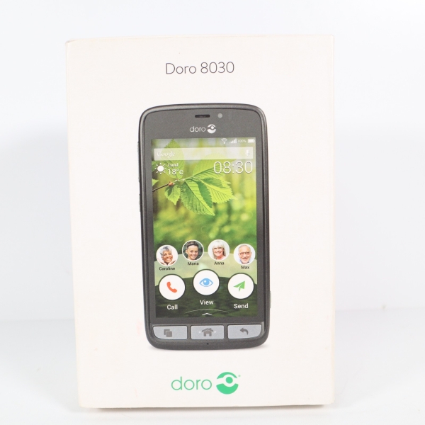 Doro 8030 Smartphone 8GB, 4,5″ schwarz entsperrt Touchscreen große Taste SOS Taste
