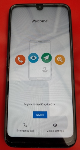 Doro 8100 (DSB-0400) entsperrt Smartphone ideal für ältere Menschen + Extras