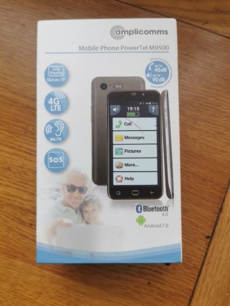 NEU AMPLICOMMS 5 ZOLL LCD ANDROID EXTRALOUD SMARTPHONE HÖRGERÄT KOMPATIBEL