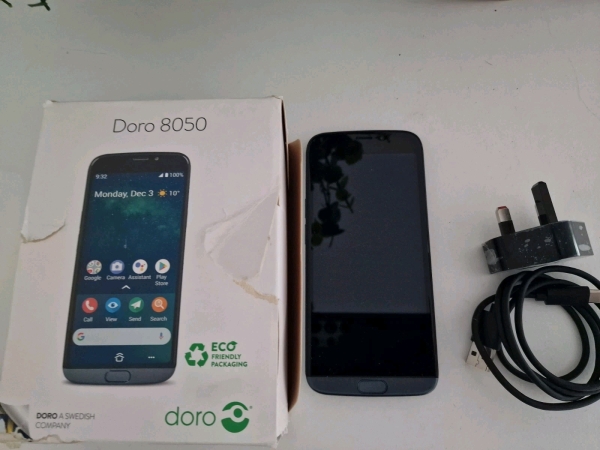 Doro 8050 einfach zu bedienendes SMARTPHONE Handy 8 GB – schwarz