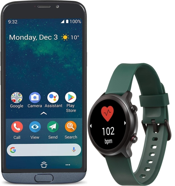 Doro 8050 Smartphone + Doro Uhr – Grün – Entsperrt – für Senioren – Brandneu