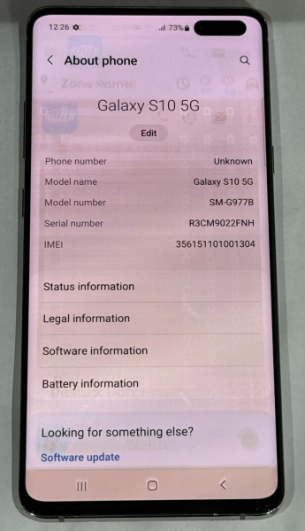Samsung Galaxy S10 5G – 256 GB – Smartphone silberfarben (entsperrt) – Farben