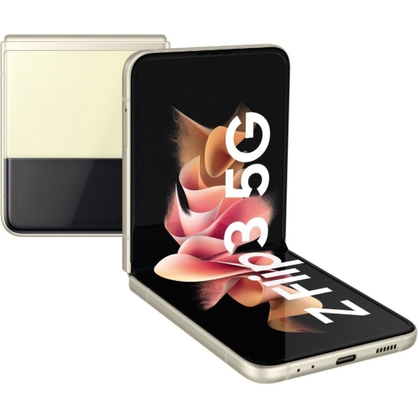 Samsung Galaxy Z Flip3 F711 5G Smartphone 128GB 8GB RAM phantom cream 3300mAh