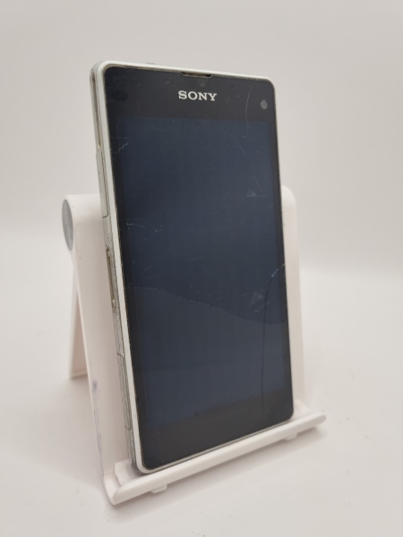 Sony Xperia Z1 Compact weiß 16GB 4,3″ 20MP Android Smartphone gesprungen defekt #B