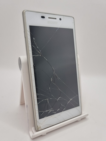 Sony Xperia M2 weiß 8GB 4,8″ 8MP Android Smartphone gesprungen defekt #D
