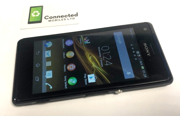 Sony Xperia M C1905 4GB schwarz (entsperrt) NFC 5MP Android 4.4 Smartphone Garantie