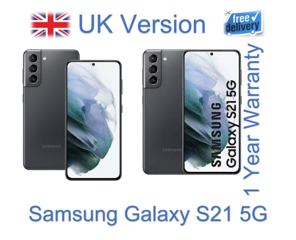 Samsung Galaxy S21 5G 128GB grau Dual Sim Smartphone entsperrt UK Lagerbestand