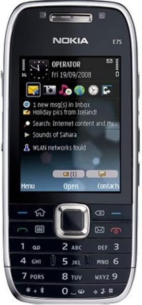 Nokia E75 Smartphone Slide Handy (entsperrt) – Silber Schwarz