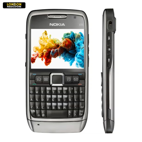 Nokia E71 E-Series Grey Steel entsperrt QWERTZ Smartphone – guter Zustand