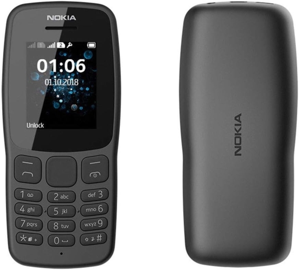 Nokia 106 (2018) Smartphone 2 GB, 4 MB RAM, 3G, Dual SIM, grau, 2″ Super LC