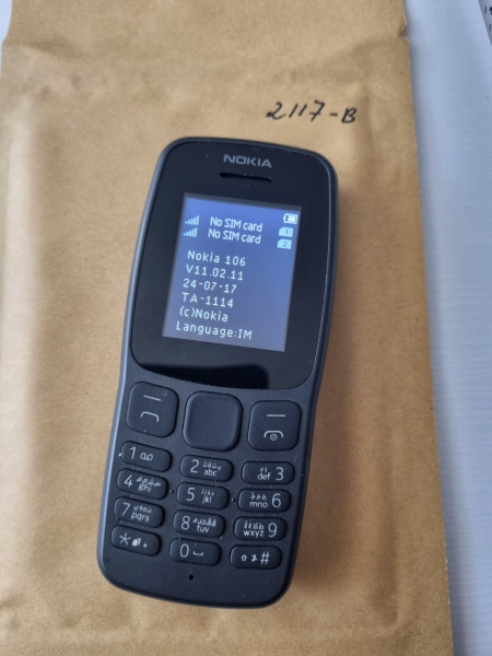 Nokia 106 Dual Sim TA-1114 DS – 4 MB – entsperrt – schwarz Smartphone