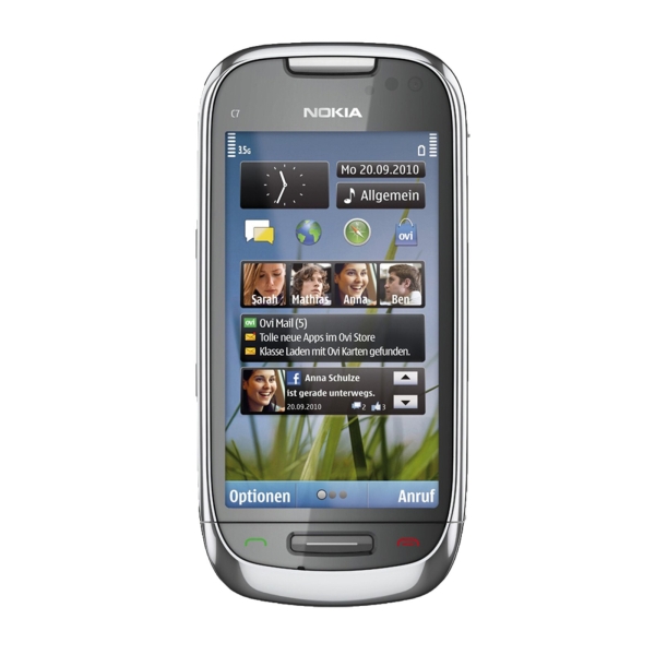 Nokia  C7-00 – 8GB – Frosty Metal (Ohne Simlock) Smartphone